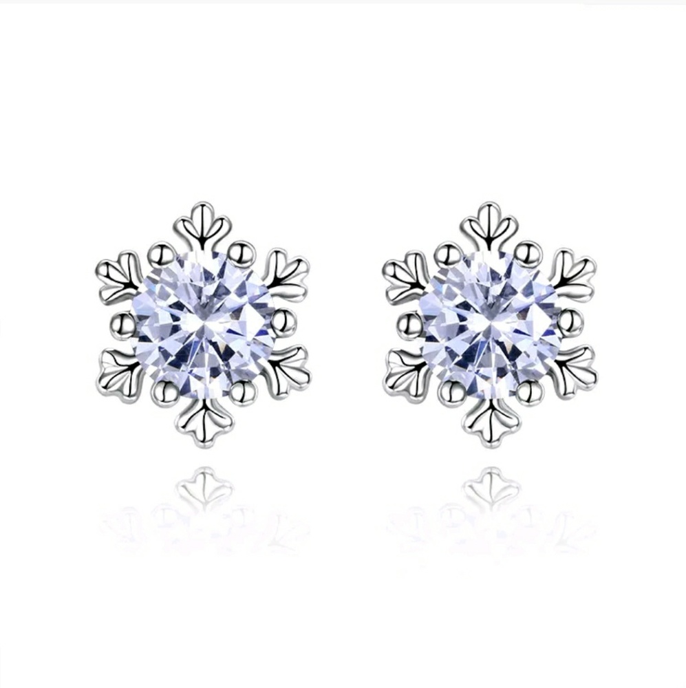 Sale🎊Beautiful snowflake w/ sparkly cz's earrings